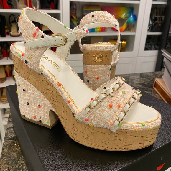 NWT CHANEL wedges, 41 - Picture 2 of 11